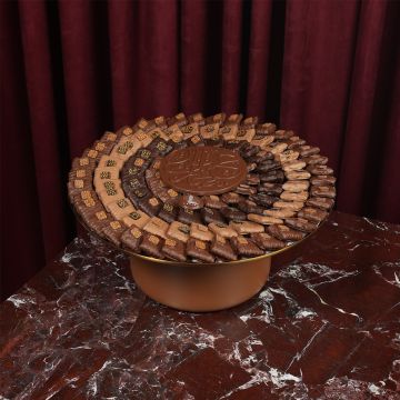 صينية ذهبية شوكلت كريب منوع A5002