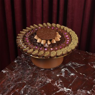 صينية ذهبية شوكلت منوع A5001